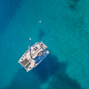 catamaran overhead drone shot ventana travel