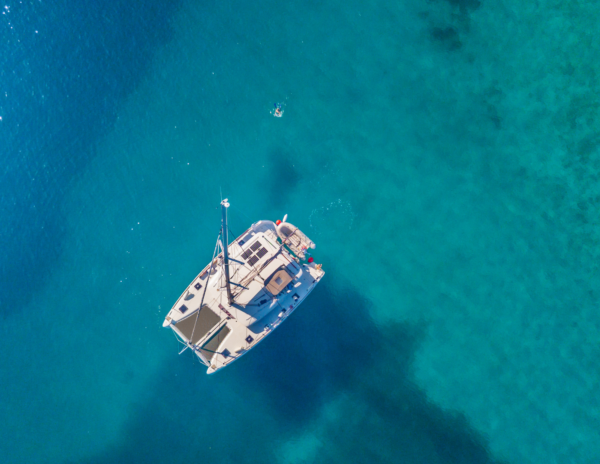 catamaran overhead drone shot ventana travel