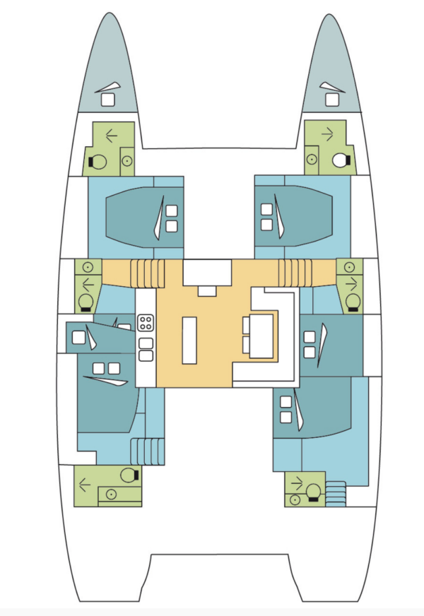 Bali 5.2 catamaran liveaboard ventana travel map