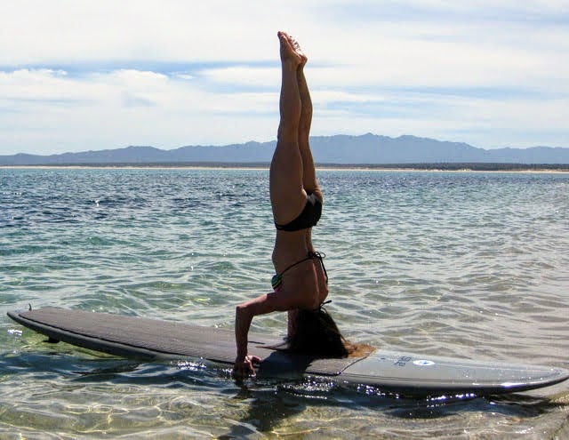 Foiling session from shore