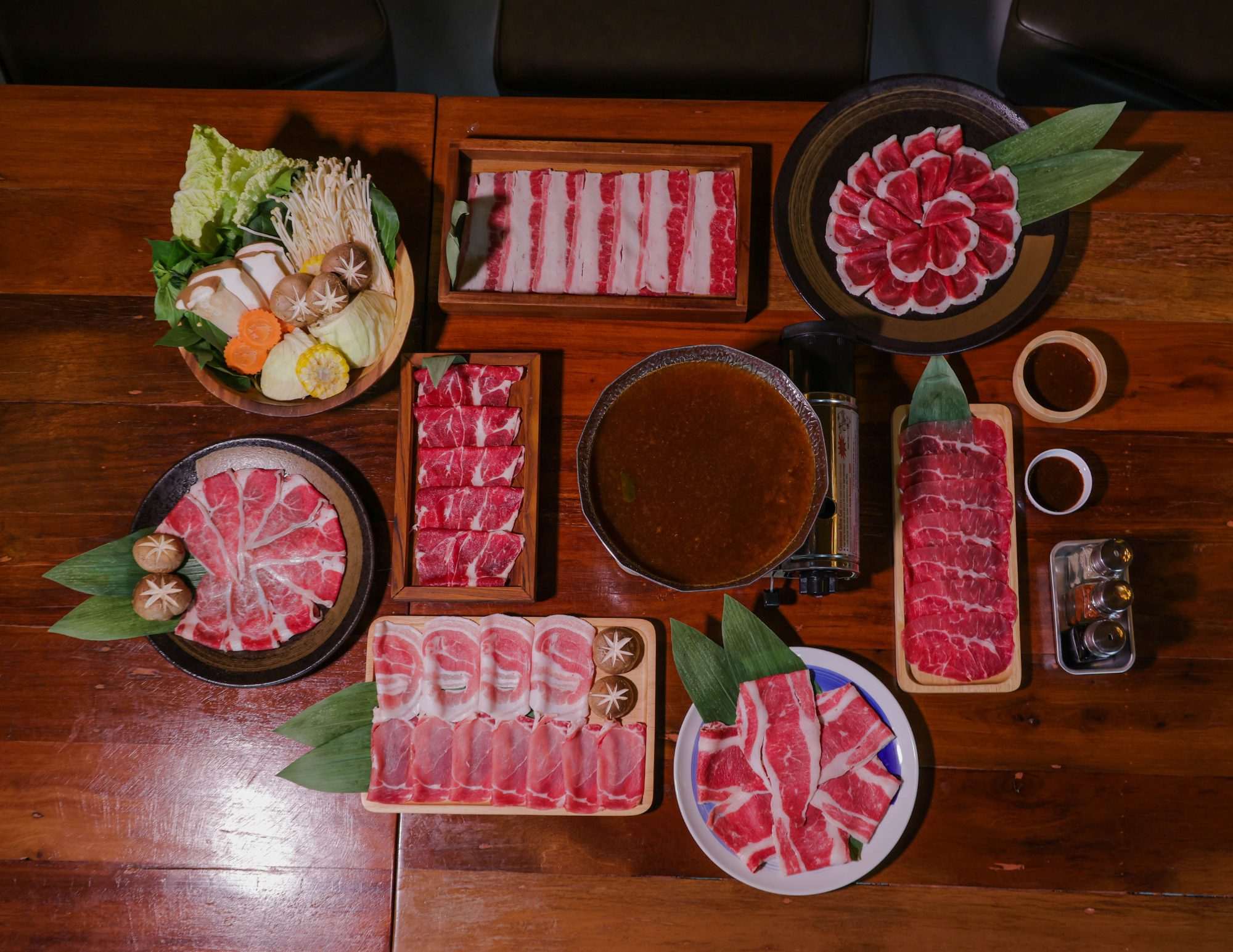 Sushi and sashimi selection on catamaran